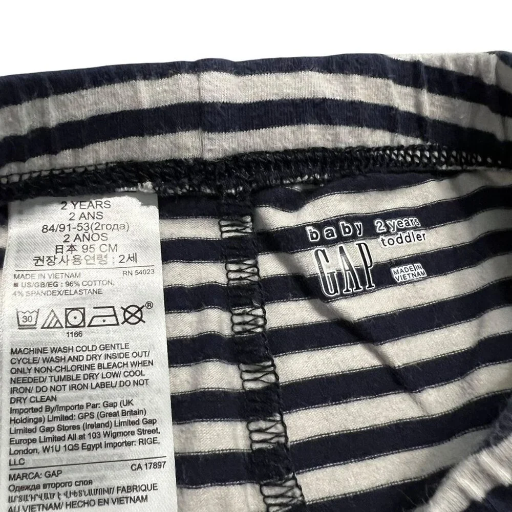 Baby Gap 2Y Navy Striped Leggings